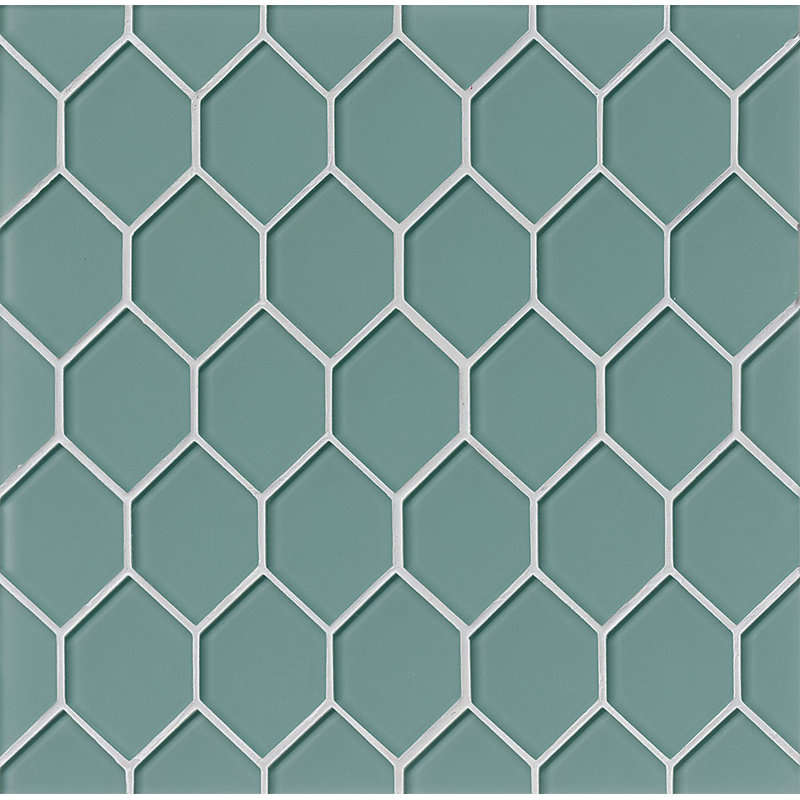 SAMPLE - La Palma Glass Mosaic Tile in Blue, Blue