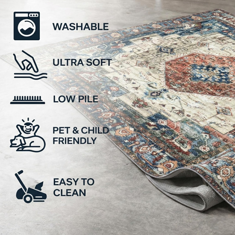 Markwart Multicolor Rug, Rectangle 160 x 230 cm
