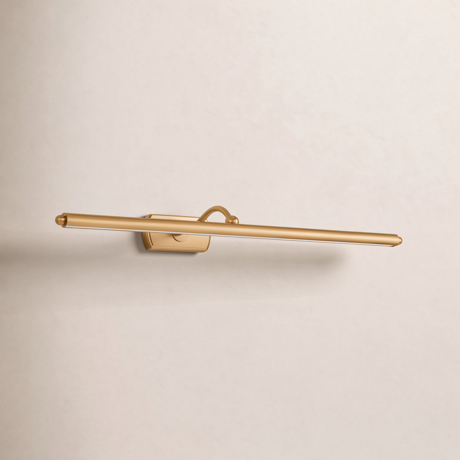 Linnea LED Plug-in Picture Light, Burnished Brass, 2.38" H x 24" W x 9" D