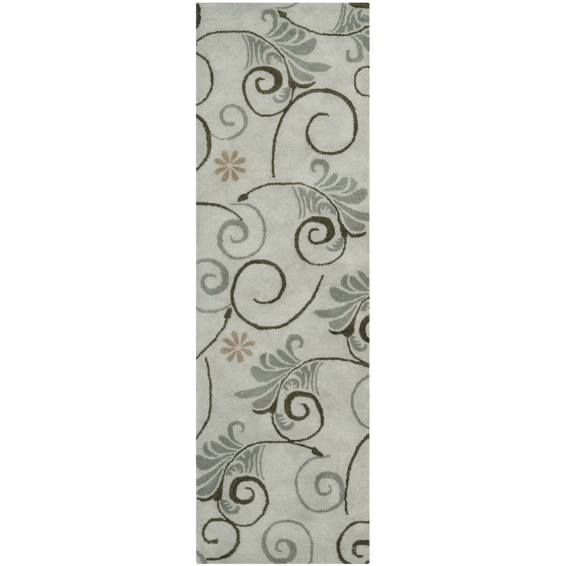 Chanler Hand-Tufted Wool Grey Area Rug, Runner 2'6" x 8'