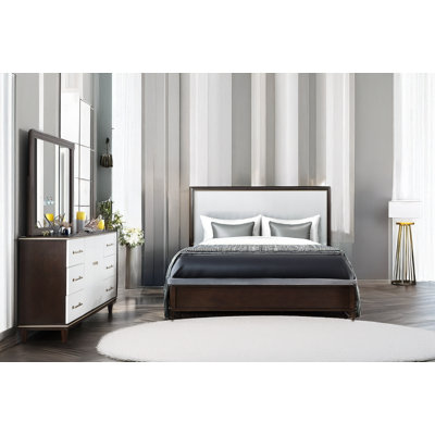 Bellina Espresso White Panel Bedroom Set