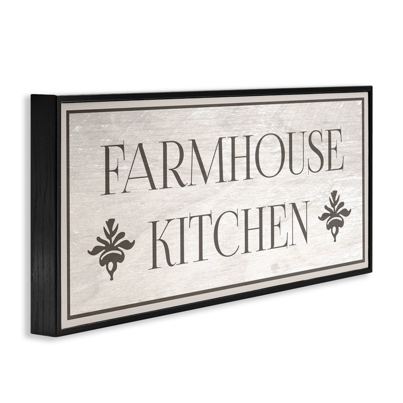 «Farmhouse Kitchen», estampe numérique par Daphne Polselli, Giclée encadrée noir minuit, H 10 po x l 24 po
