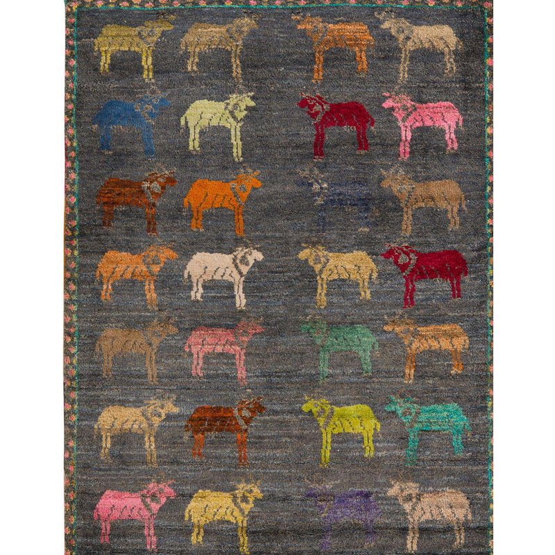 Abstract Multi Area Rug, Rectangle 7' x 9'