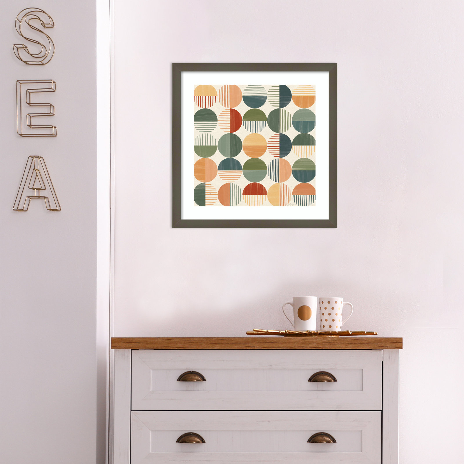 Born To Roam Pattern II, Gray, 17" H x 17" W x 1" D