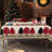 1pc Christmas Party Decoration, Christmas Printed Tablecloth, Kitchen Accessories, Noble And Elegant Marble Floral Decoration Home Gift, Suitable For Indoor And Outdoor Use-1394465856