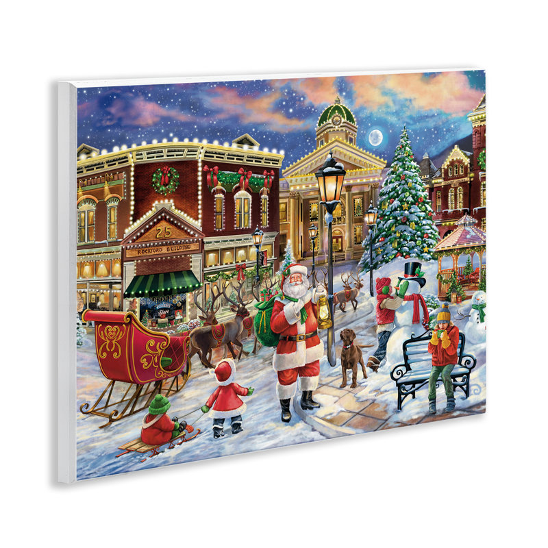 «Santa in Town Square» par Grateful Licensing Studio