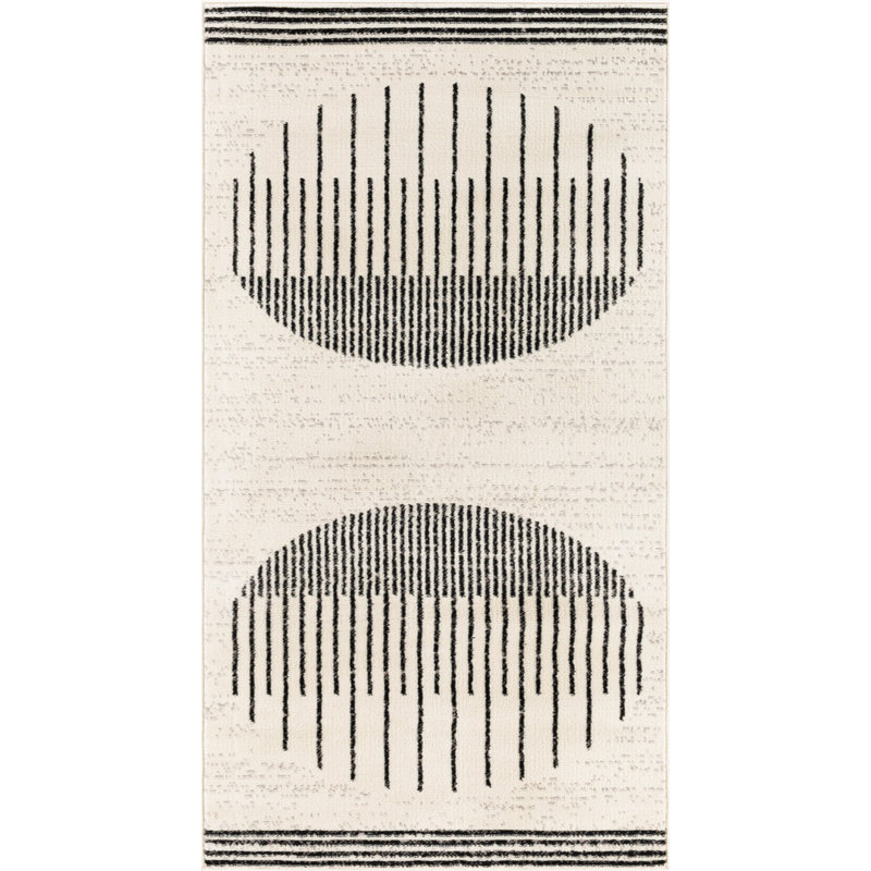 Corum Black/Off-White Rug, Rectangle 80 x 150cm