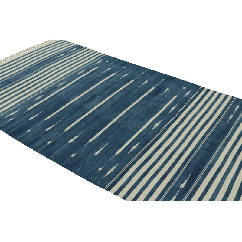 Dhuree Flatweave Cotton Striped Area Rug, Rectangle 10' x 14'
