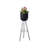 Daouda Small Decorative Planter with Black Metal Stand – Indoor Plant Pot for Home Office Christmas Decor-452274848