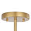 Iola 17" Bright Bronze Cylinder Flush Mount Ceiling Light with Clear Glass Bars