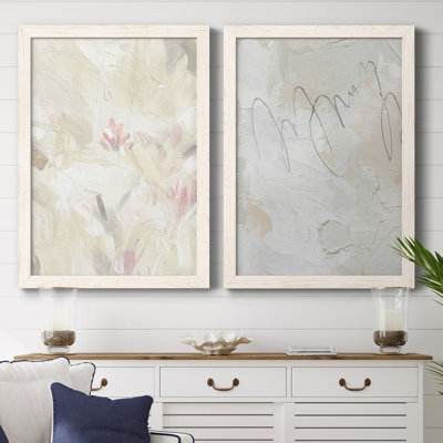 «Soft Abstraction II», ensemble de 2 peintures sur toile encadrées