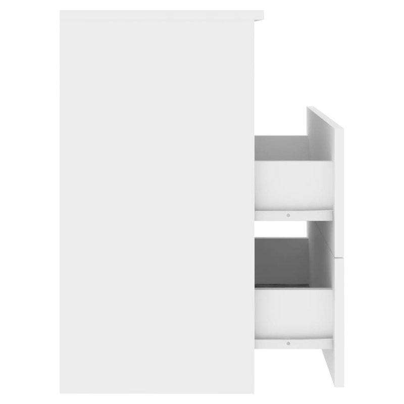 Govanny 50cm W Particle Board / Chipboard Bedside Table, White