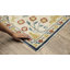 Tapis beige / bleu / jaune en polypropylène tissé à la machine Krouse-1130125414