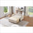Sofas Couches 55.9" Modern Convertible Loveseat Sofa Bed for Small Apartments Living Room | Beige | Polyester-124630627
