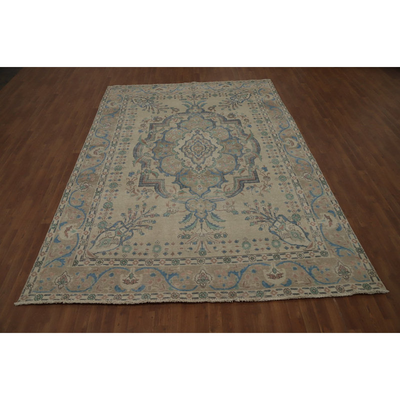 Tapis traditionnel rétro en laine 8 x 11