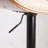 Mid Century Modern Adjustable Counter Height Black Leather Upholstered Bar Stools-21938039-21938034