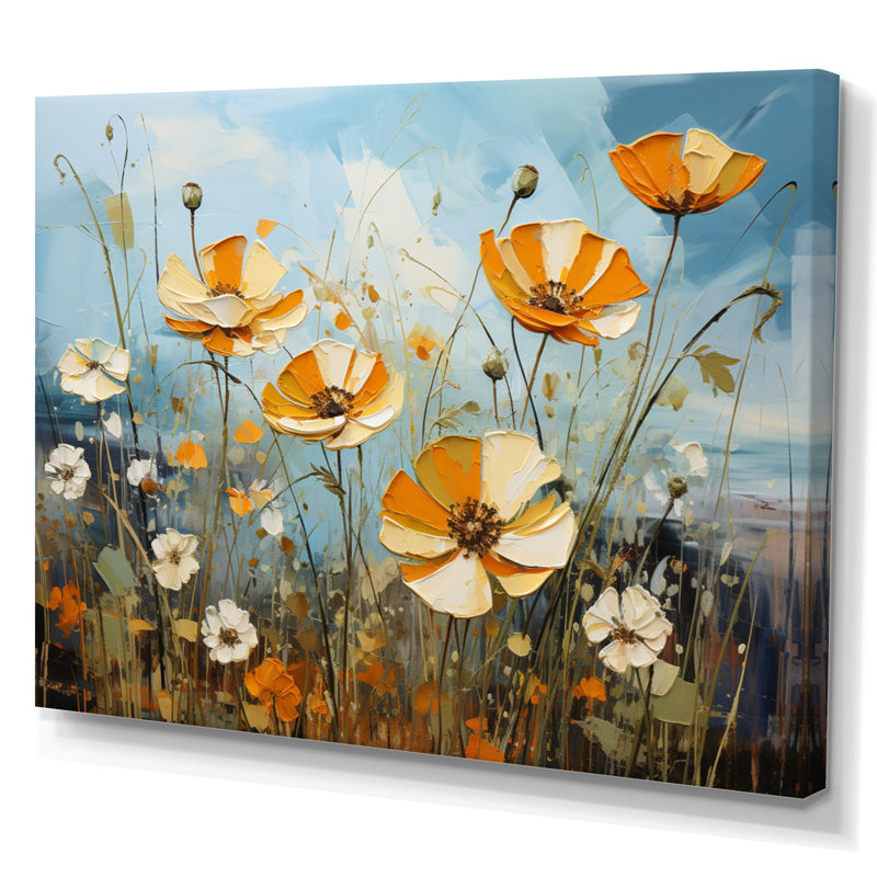 «Marga Yellow Buttercups Pastel Glow Patchwork II», reproduction, H 30 po x l 40 po x P 1,5 po, Toile tendue