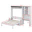 Lit escamotable pleine grandeur polyvalent combinant un canapé, un bureau et une unité de rangement-605633781