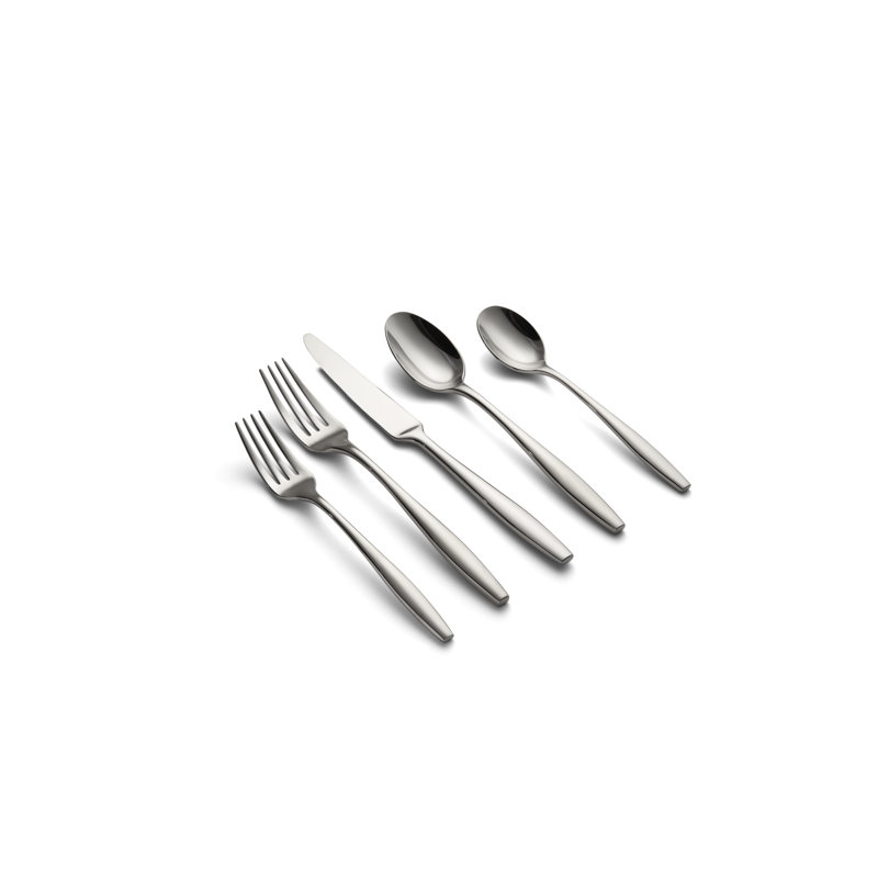 Edianna Stainless Steel Flatware - Set of 20, Silver Mirror