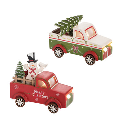 Light-Up LED Vintage Pickup, Set of 2