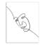 « single line beauté », reproduction de dessin sur toile tendue