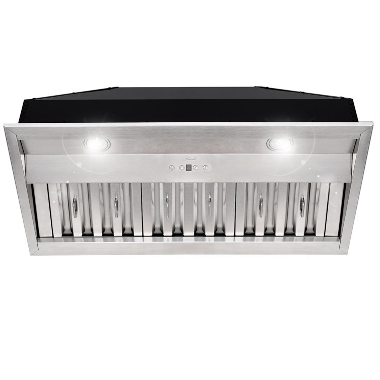 Nauxus 36 600 Cubic Feet Per Minute Ducted Insert Range Hood with Baffle  Filter and Light Included