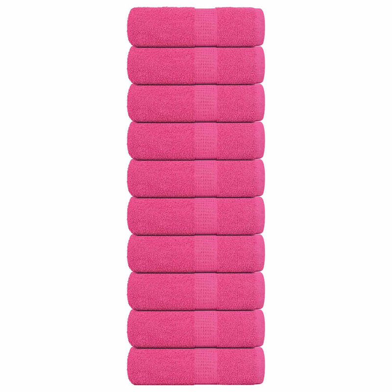 Sawiki 100% Cotton Bath Towels, Pink, Hand Towel - 10 Pack
