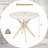 36-Inch Mid Century Modern Kitchen Table With Faux Marble Tabletop And Solid Rubber Wood Legs-1146054268