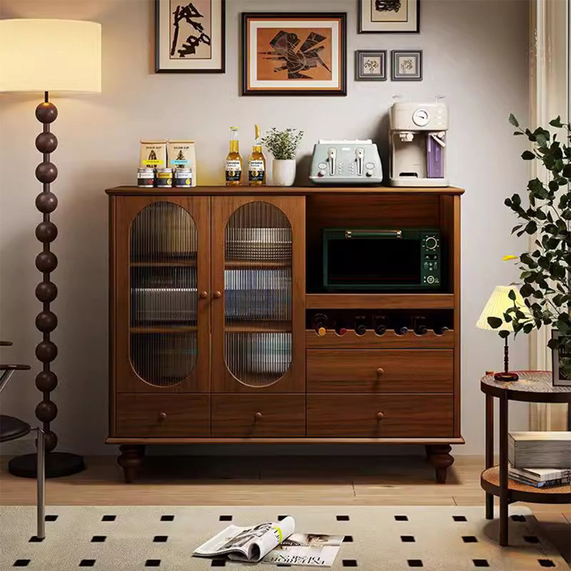 Buffet en noyer massif et bois manufacturé