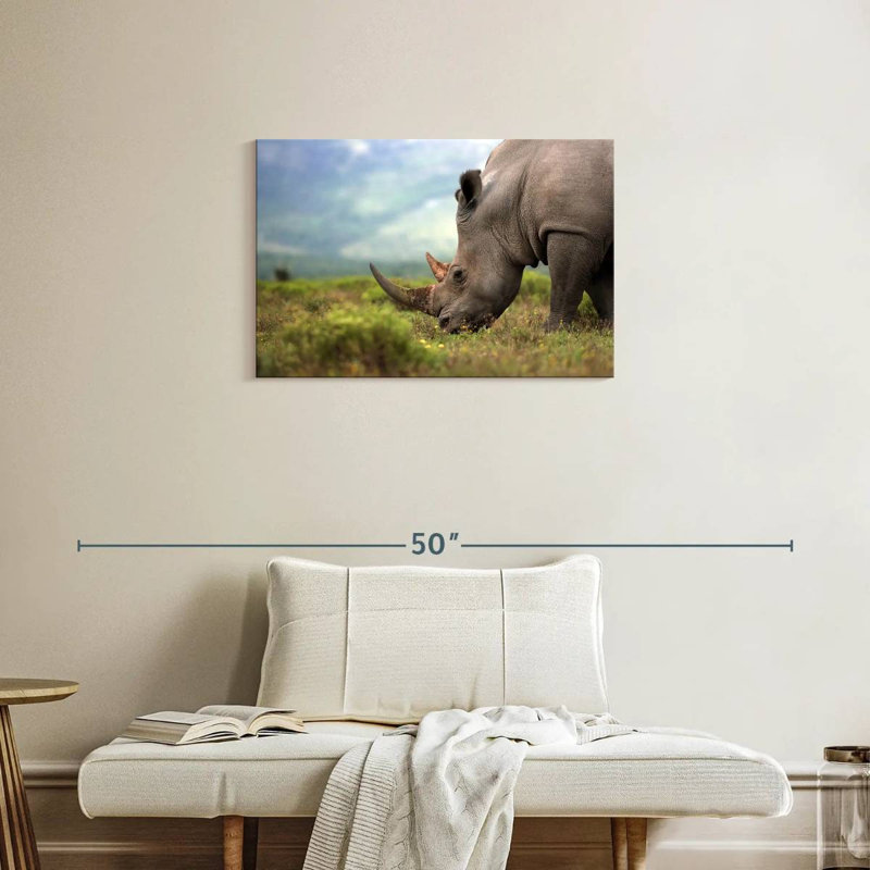 Rhinocéros en voie de disparition Brampt, H 20 po x l 30 po