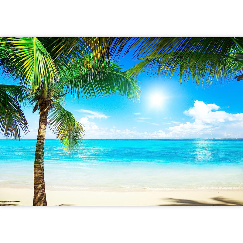 Panneau mural rustique à peindre L 100 pi x l 144 po Sunshine Tropical Palm, L 66 po x l 96 po