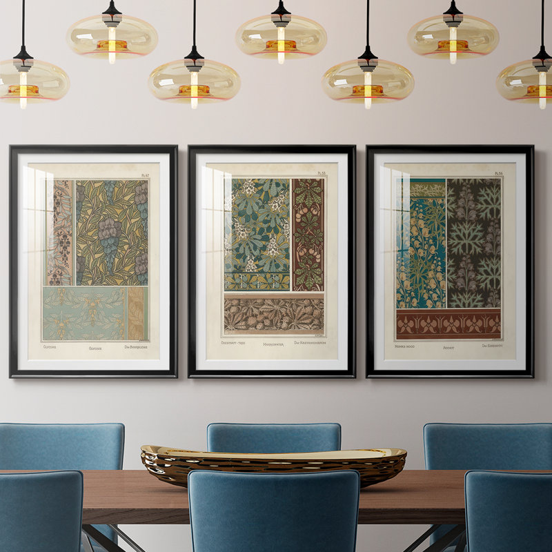 Nouveau Decorative IV - Impression sur mesure encadrée de qualité supérieure - 3 pièces, Noir, H 21 po x l 30 po