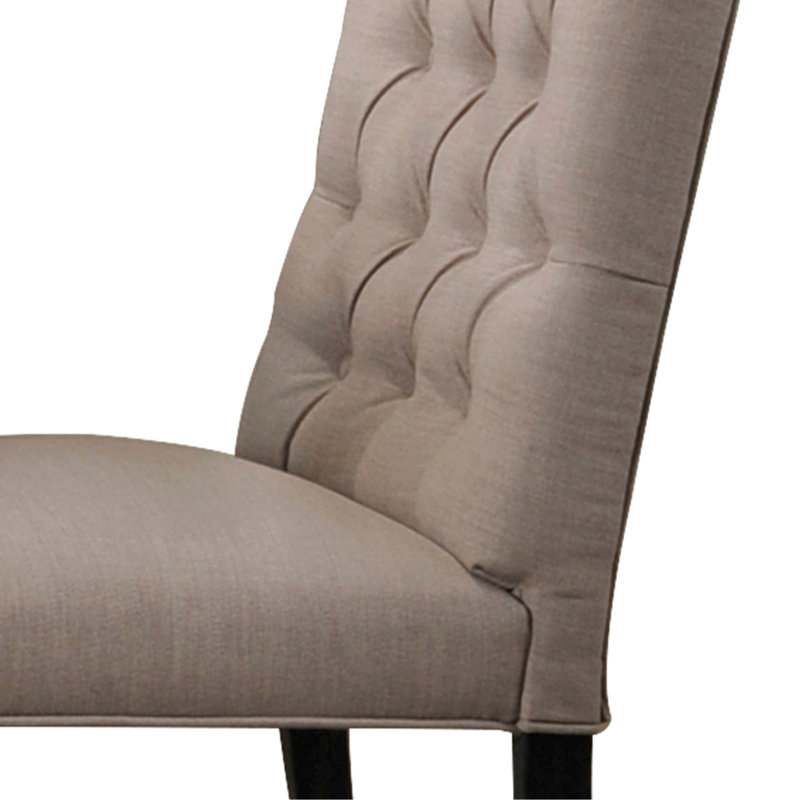 Ensemble de 2 chaises parsons capitonnées brun clair et rétro (ensemble de 2)
