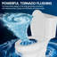 Grande toilette allongée 17 po ADA 17 po pour personnes âgées, tornade 1,28 GPF, chasse simple 1000 g, blanc-113948134