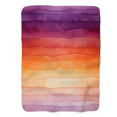 Sunset Gradient - 1 Piece Premium Sherpa Blanket