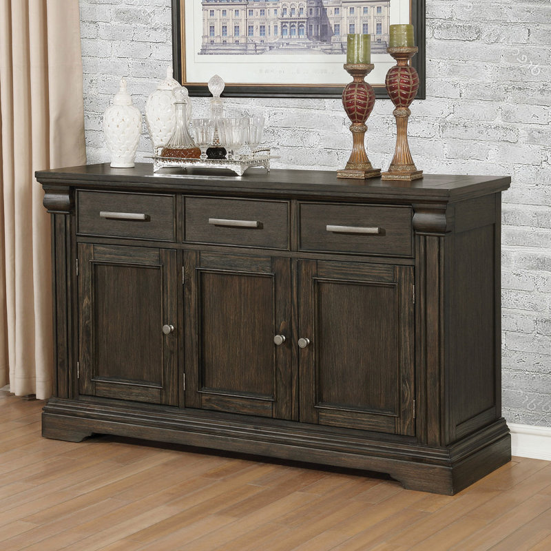 Contemporary 1Pc Server Solidwood Functional Storage Drawers Server Dining Room Furniture