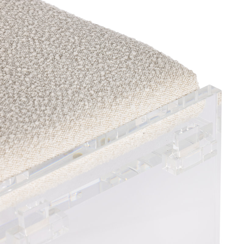 Gerrard Upholstered Accent Stool, Knoll Beige