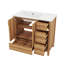 Meuble-lavabo en bois 36 po avec 2 portes à fermeture douce, 4 tiroirs à fermeture douce et tablette réglable