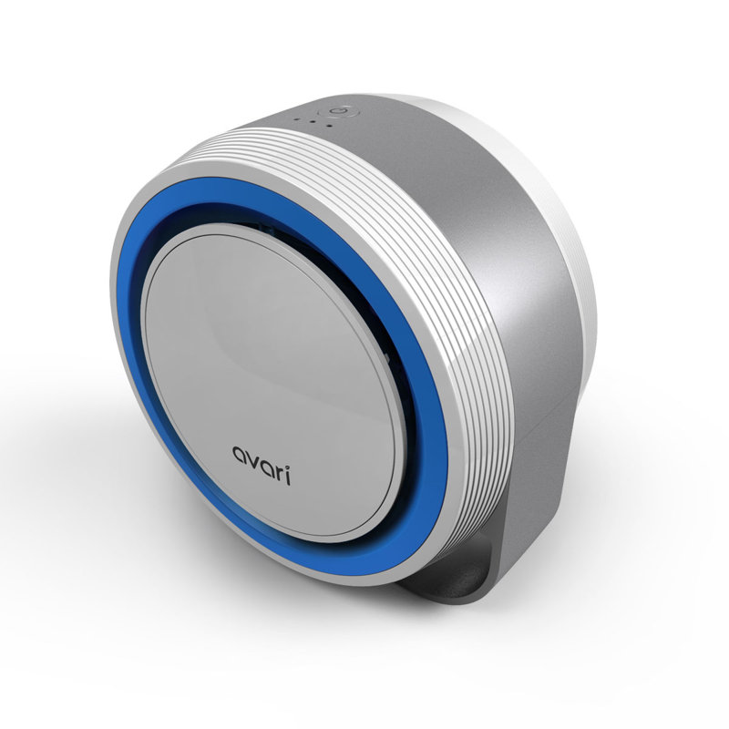 Avari Blue and Silver Compact Tabletop Air Purifier
