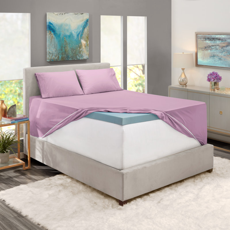 Microfiber Sheet Set, Lavender, California King Fitted Sheet