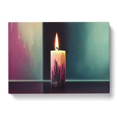 Dripping Candle - Wrapped Canvas Print