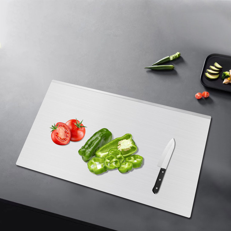 Heat Resistant Stainless Steel Cutting Chopping Board Antibacterial Kitchen  80CM