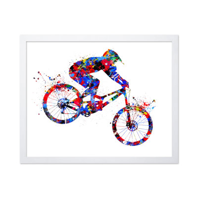 Aquarelle, vélo de montagne