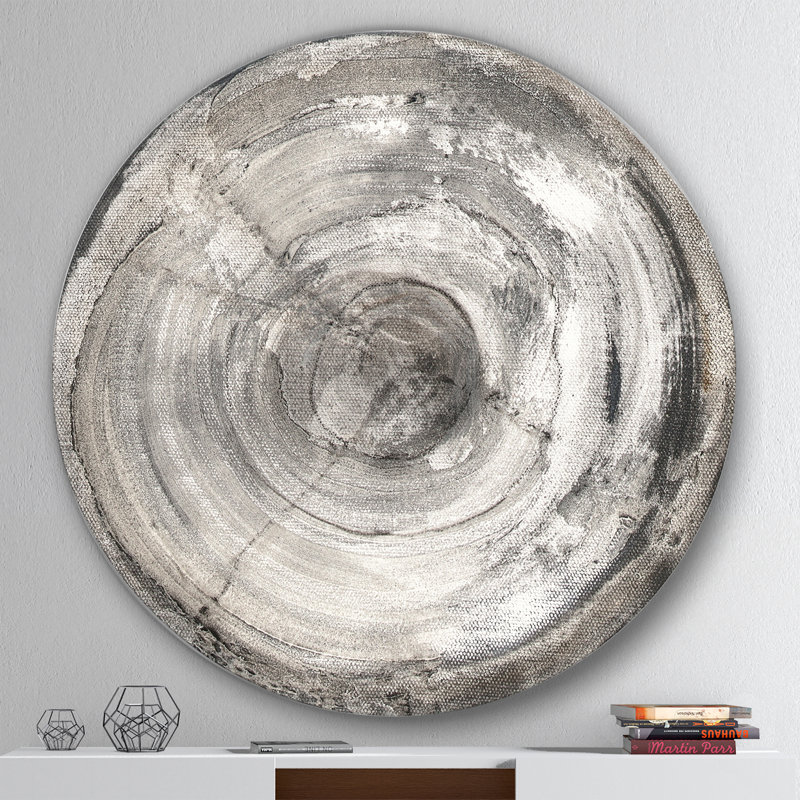 Éléments naturels, cercle III - cercle de peinture en métal sans cadre, H 11 po x l 11 po