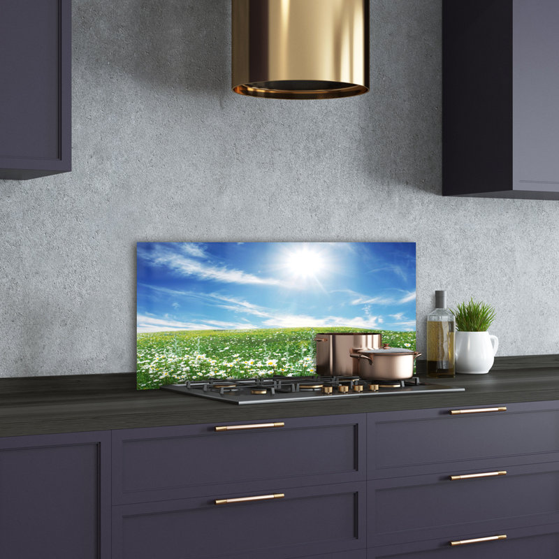 Louellen 50cm W x 100cm L Glass Peel and Stick Panel