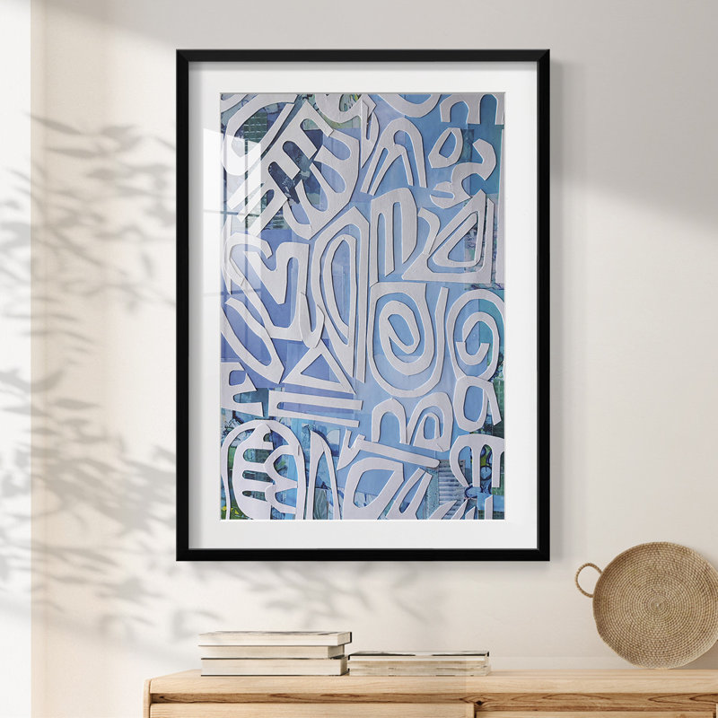 Santorini -Framed Print, 28.5" H x 20.5" W, Black