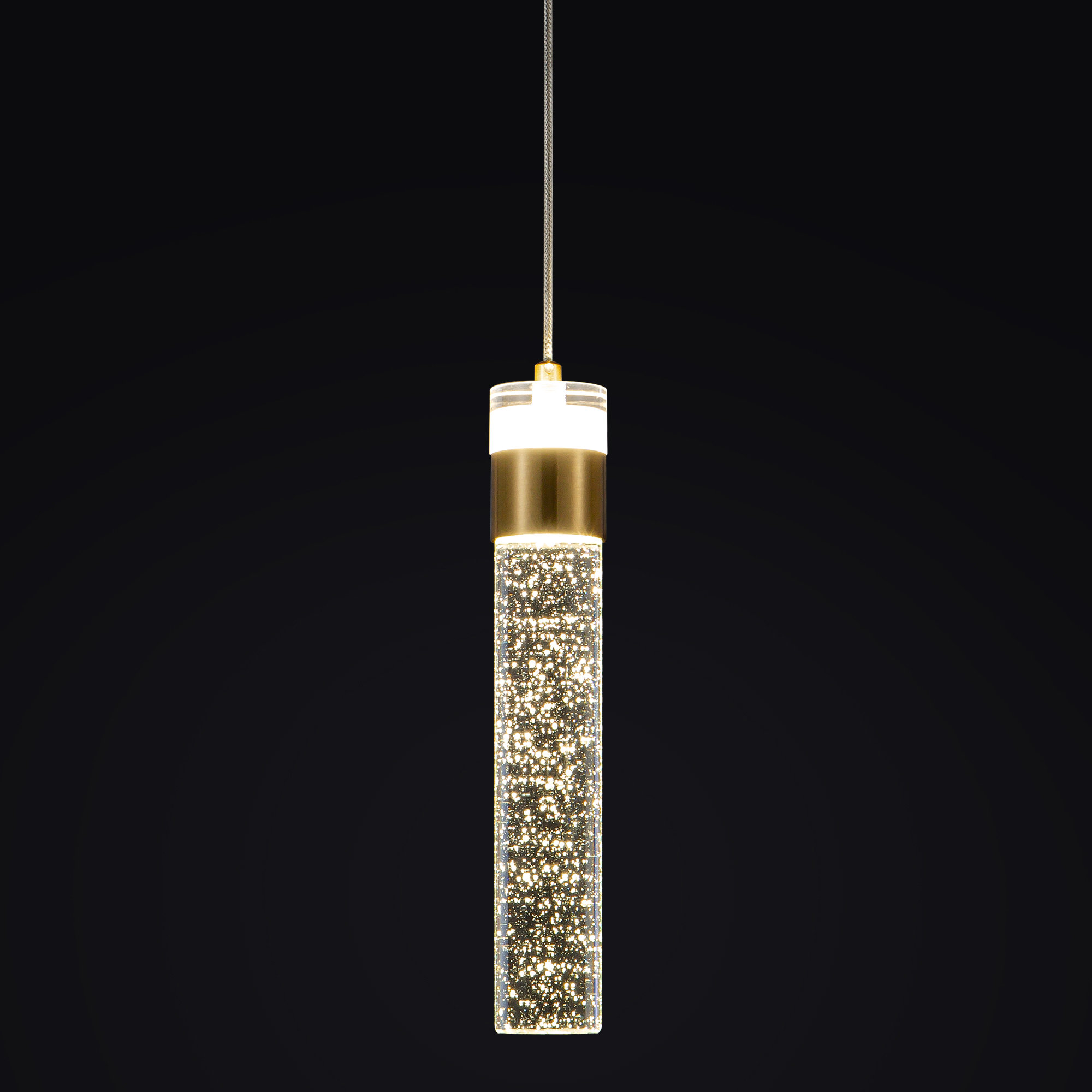 Everly Quinn 1- Light Kitchen Island Crystal LED Cylinder Pendant ...