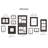 Gallery Wall Set of 10 Rustic Distressed Black Frames with Typography Art