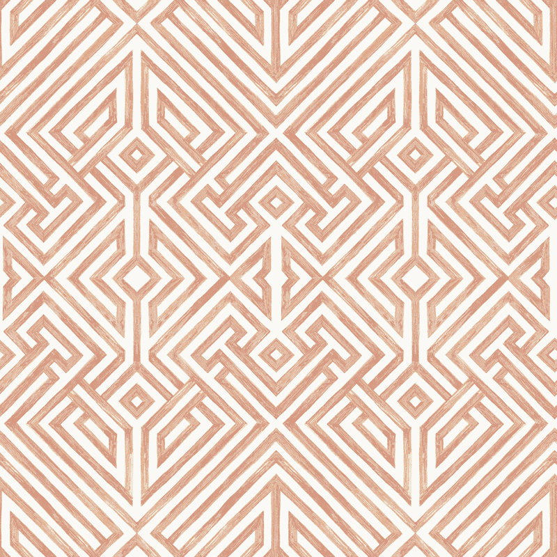 Lyon Gold Geometric Key Wallpaper, Red