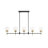 Mid-Century 5-Light Clear Glass Linear Chandelier
